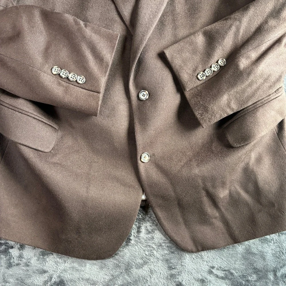 Jack Victor Premier Loro Piana 100% Cashmere‎ Blazer Brown 50R Luxury Old Money